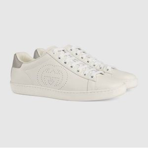 Gucci Ace Sneaker with Perforated Gs